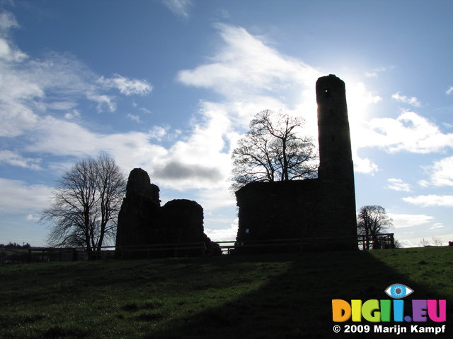 SX02383 Silhouette of St. Mary's Abbey Ferns